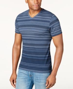 Alfani Striped V-neck T-shirt, Created For Macy's