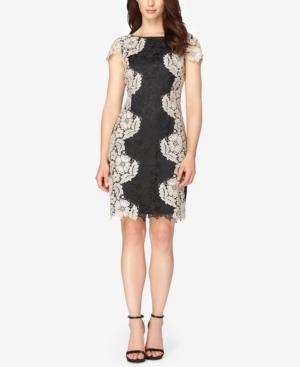 Tahari Asl Cutout-back Lace Sheath Dress