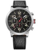 Tommy Hilfiger Men's Casual Sport Black Leather Strap Watch 46mm 1791232