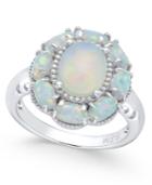 Opal Flower Ring (5 Ct. T.w.) In Sterling Silver