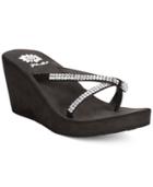 Yellow Box Gateway Rhinestone Platform Wedge Sandals Women's Shoes