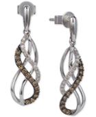 Le Vian Chocolatier Diamond Swirl Earrings (1/3 Ct. T.w.) In 14k White Gold