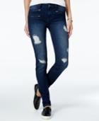 Body Sculpt By Celebrity Pink Juniors' The Slimmer Ripped Zip-pocket Skinny Jeans