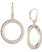 Dkny Perforated Open Circle Drop Earrings, Created For Macy's