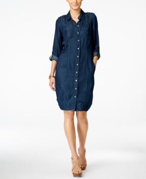 Inc International Concepts Button-down Shirt Dress, Only At Macy's