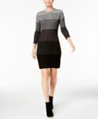 Calvin Klein Cable-knit Striped Sweater Dress
