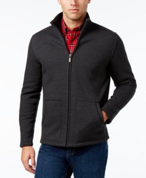 Club Room Men's Herringbone Fleece Jacket, Only At Macy's
