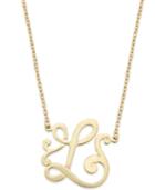 Giani Bernini 24k Gold Over Sterling Silver Necklace, L Initial Pendant