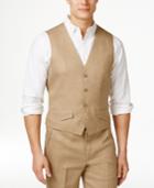 Tasso Elba Men's Big And Tall Linen Vest, Only At Macy's