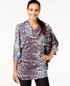 Miraclesuit Printed Cowl-neck Poncho