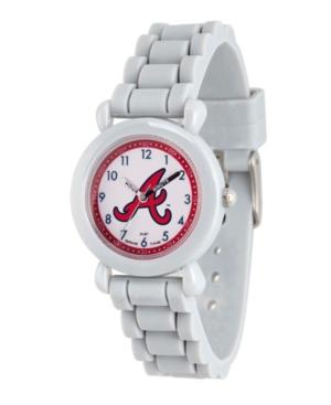 Gametime Mlb Atlanta Braves Kids' Gray Plastic Time Teacher Watch