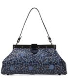 Patricia Nash Denim & Daises Large Ferrara Frame Satchel