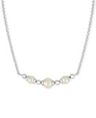 Majorica Silver-tone Imitation Pearl (6 And 8mm) Statement Necklace