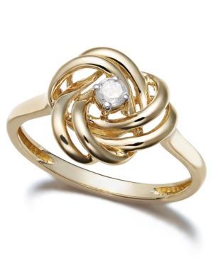 Wrapped In Love Diamond Ring, 14k Gold Diamond Love Knot Ring (1/10 Ct. T.w.)