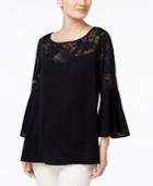 Alfani Bell-sleeve Illusion Top, Only At Macy's