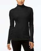 Style & Co Petite Ribbed Turtleneck Sweater, Only At Macy's