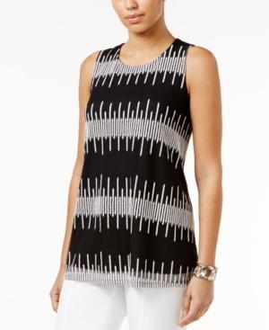 Alfani Embroidered Mesh Top, Only At Macy's