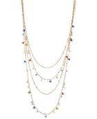 M. Haskell For Inc Gold-tone Multi-bead Evil-eye Long Length Layer Necklace, Only At Macy's