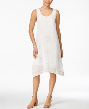 Style & Co. Embroidered Shift Dress, Only At Macy's