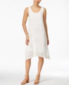 Style & Co. Embroidered Shift Dress, Only At Macy's
