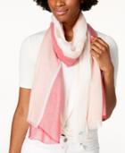 Calvin Klein Chambray Colorblocked Cover-up & Scarf