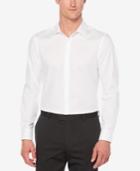 Perry Ellis Men's Men's Solid White Hidden-placket Shirt
