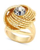 Thalia Sodi Gold-tone Crystal Textured Knot Statement Ring, Only At Macy's