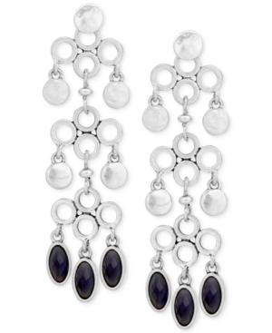 Lucky Brand Silver-tone Reversible Stone Chandelier Earrings, A Macy's Exclusive Style