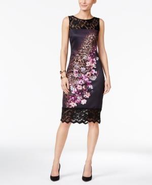 Thalia Sodi Mixed-print Sheath Dress, Only At Macy's