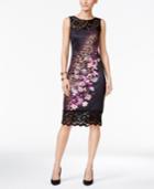Thalia Sodi Mixed-print Sheath Dress, Only At Macy's