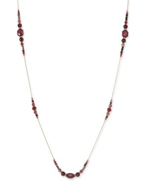 Inc International Concepts Gold-tone Long Beaded Strand Necklace, Only At Macy's