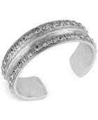 Lucky Brand Silver-tone Ombre Pave Wide Cuff Bracelet