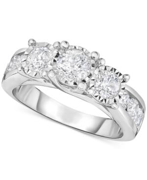 Trumiracle Diamond Three-stone Engagement Ring (2 Ct. T.w.) In 14k White Gold