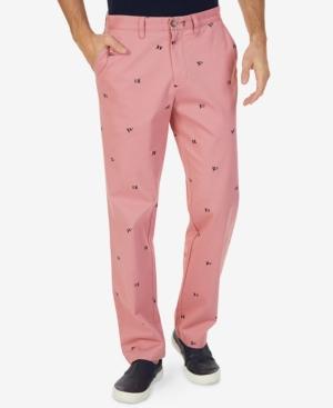 Nautica Men's Classic-fit Stretch Graphic-print Deck Pants