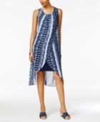 Style & Co Printed Tulip-hem Dress, Only At Macy's