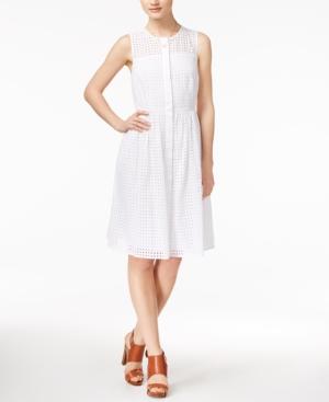 Maison Jules Cotton Eyelet Dress, Created For Macy's