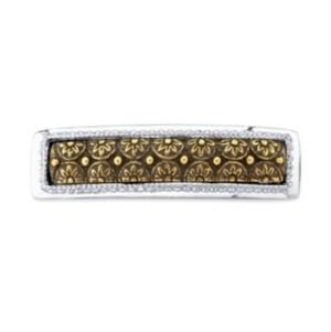2028 Silver-tone And Gold-tone Floral Hair Barrette