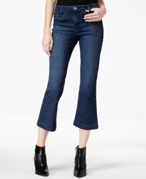 Sanctuary Jane Cropped Flared Dark Blue Wash Jeans