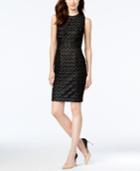 Calvin Klein Geo-textured Sheath Dress