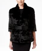 Calvin Klein Belted Faux-fur Jacket