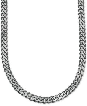 Esquire Men's Jewelry Wide Link (5-1/4mm) Curb Chain In Sterling Silver