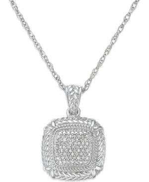 Diamond Pendant Necklace In Sterling Silver (1/8 Ct. T.w.)