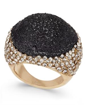 Thalia Sodi Gold-tone Glitter And Crystal Bubble Ring, Only At Macy's