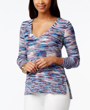 Tommy Hilfiger Stacey Space-dyed V-neck Sweater