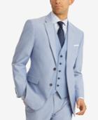 Tommy Hilfiger Men's Modern-fit Thflex Stretch Blue Chambray Suit Jacket