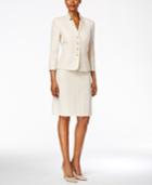Tahari Asl Jeweled Collar Skirt Suit