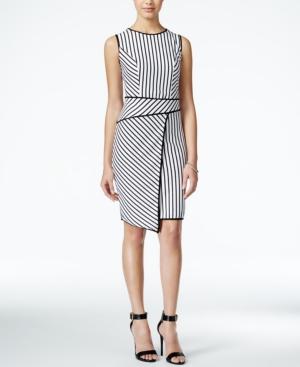 Xoxo Juniors' Striped Asymmetrical-hem Bodycon Dress