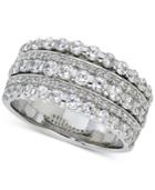 Diamond Five-row Band (1-1/2 Ct. T.w.) In 14k White Gold