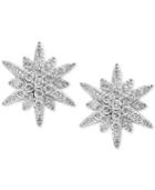 Pave Classica By Effy Diamond Starburst Stud Earrings (1-1/3 Ct. T.w.) In 14k White Gold