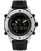 Bulova Men's Analog-digital Chronograph Marine Star Black Silicone Strap Watch 50mm 98c119 Women's Shoes